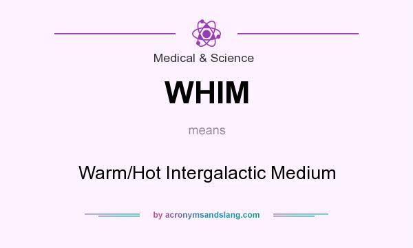 What does WHIM mean? It stands for Warm/Hot Intergalactic Medium