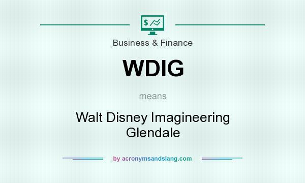 What does WDIG mean? It stands for Walt Disney Imagineering Glendale