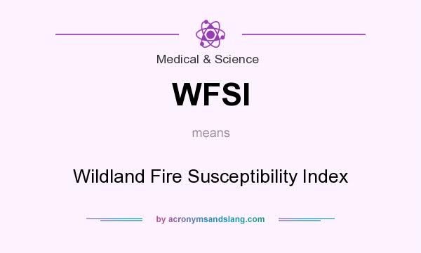What does WFSI mean? It stands for Wildland Fire Susceptibility Index