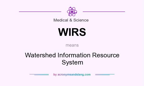 What does WIRS mean? It stands for Watershed Information Resource System
