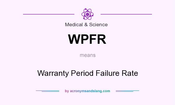 What does WPFR mean? It stands for Warranty Period Failure Rate