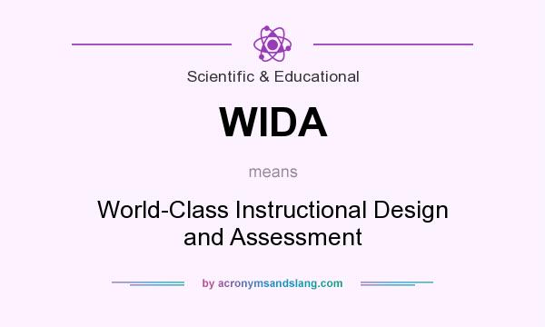 What does WIDA mean? It stands for World-Class Instructional Design and Assessment