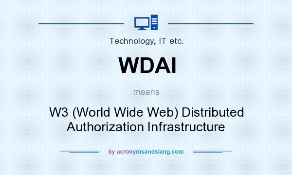 What does WDAI mean? It stands for W3 (World Wide Web) Distributed Authorization Infrastructure