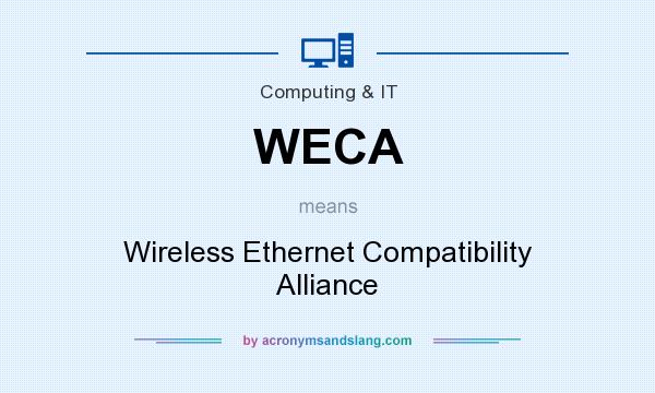 What does WECA mean? It stands for Wireless Ethernet Compatibility Alliance