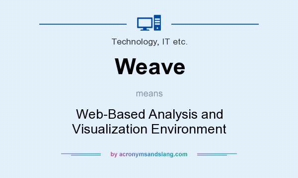 What does Weave mean? It stands for Web-Based Analysis and Visualization Environment
