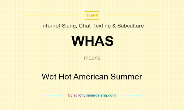 What does WHAS mean? It stands for Wet Hot American Summer