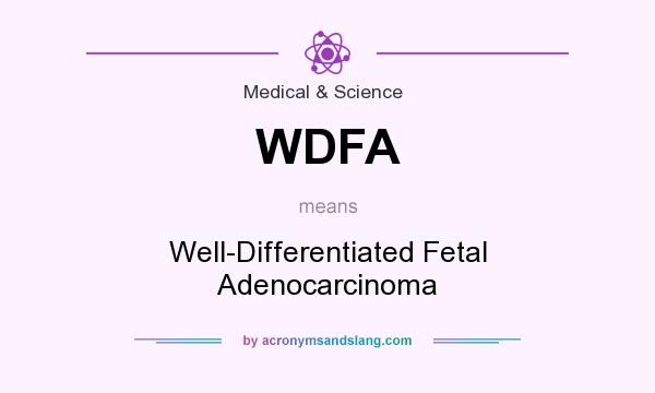 What does WDFA mean? It stands for Well-Differentiated Fetal Adenocarcinoma