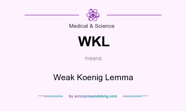 What does WKL mean? It stands for Weak Koenig Lemma