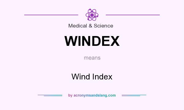 What does WINDEX mean? It stands for Wind Index