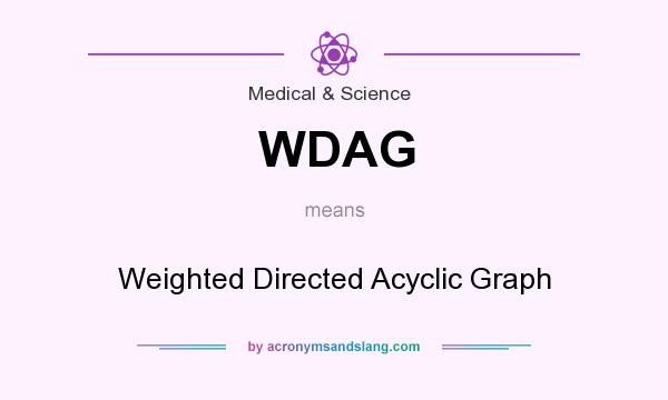 What does WDAG mean? It stands for Weighted Directed Acyclic Graph
