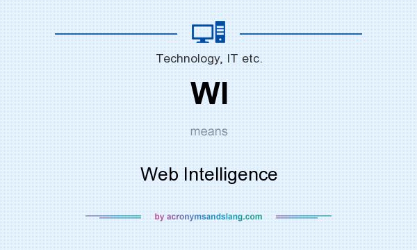 What does WI mean? It stands for Web Intelligence