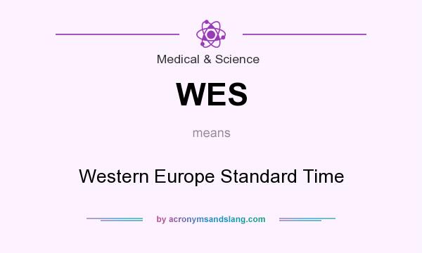 What does WES mean? It stands for Western Europe Standard Time