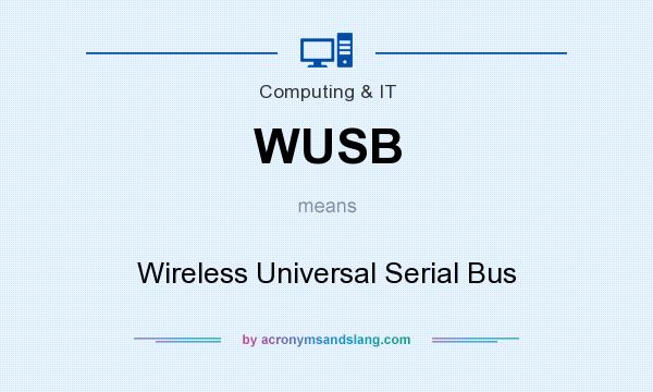 What does WUSB mean? It stands for Wireless Universal Serial Bus