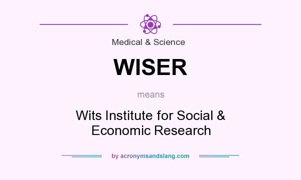 What does WISER mean? It stands for Wits Institute for Social & Economic Research