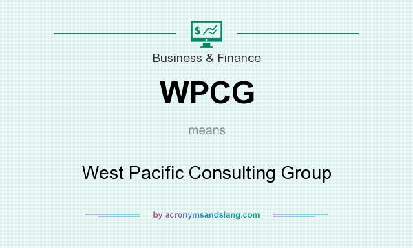 What does WPCG mean? It stands for West Pacific Consulting Group