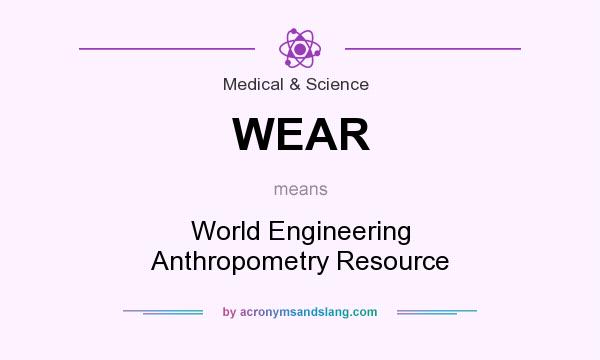 What does WEAR mean? It stands for World Engineering Anthropometry Resource