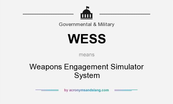 What does WESS mean? It stands for Weapons Engagement Simulator System