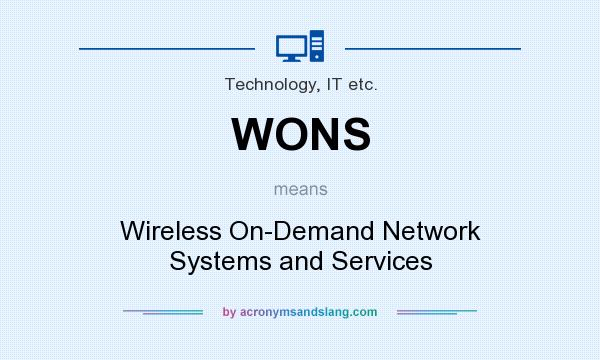 What does WONS mean? It stands for Wireless On-Demand Network Systems and Services