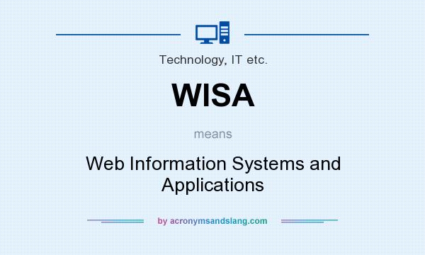 What does WISA mean? It stands for Web Information Systems and Applications