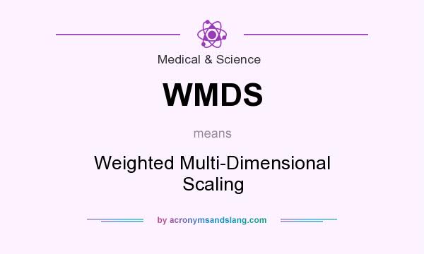 What does WMDS mean? It stands for Weighted Multi-Dimensional Scaling