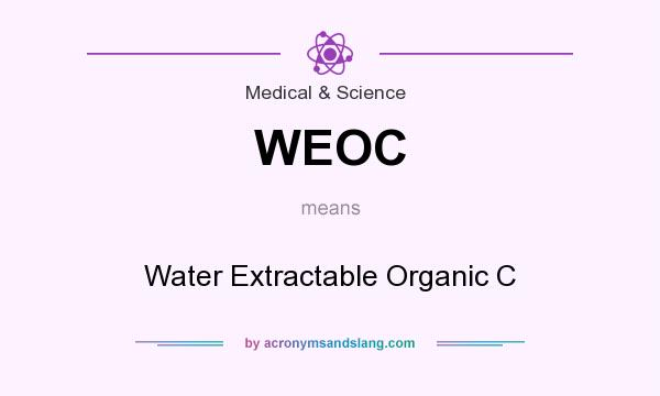 What does WEOC mean? It stands for Water Extractable Organic C