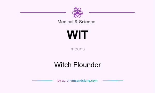 What does WIT mean? It stands for Witch Flounder
