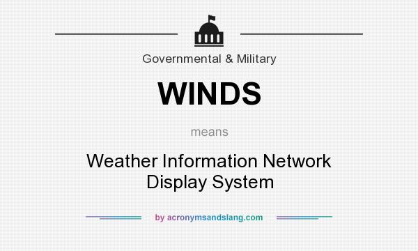 What does WINDS mean? It stands for Weather Information Network Display System