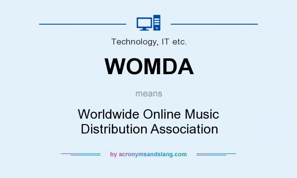 What does WOMDA mean? It stands for Worldwide Online Music Distribution Association