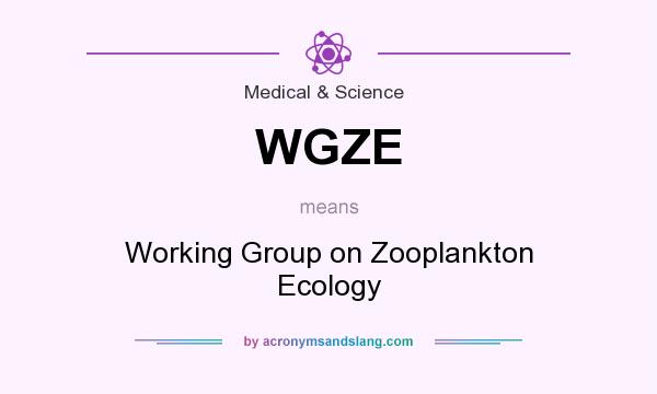 What does WGZE mean? It stands for Working Group on Zooplankton Ecology