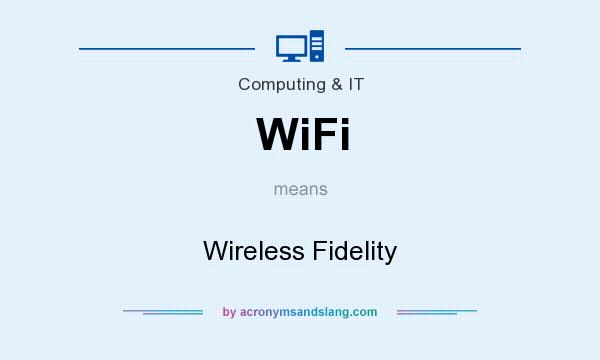 What does WiFi mean? It stands for Wireless Fidelity