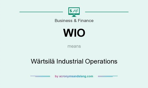 What does WIO mean? It stands for Wärtsilä Industrial Operations