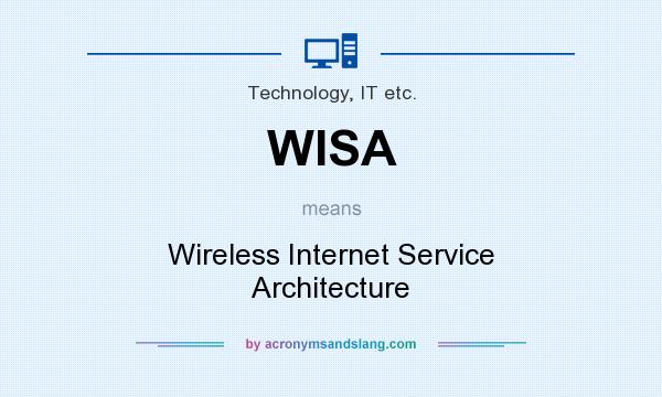 What does WISA mean? It stands for Wireless Internet Service Architecture