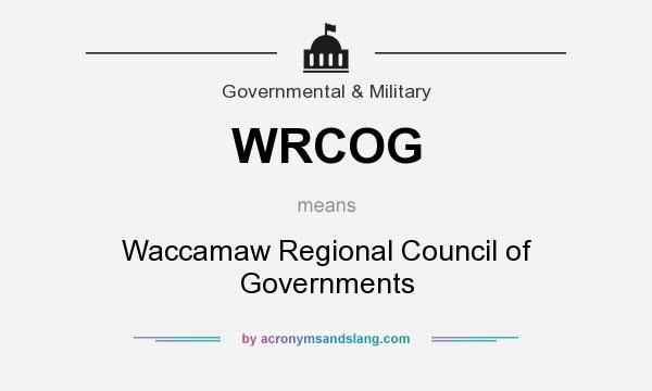 What does WRCOG mean? It stands for Waccamaw Regional Council of Governments