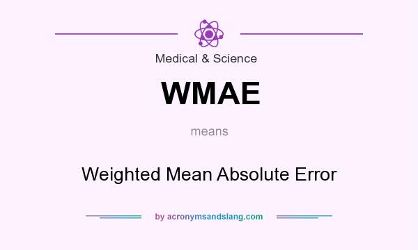 What does WMAE mean? It stands for Weighted Mean Absolute Error