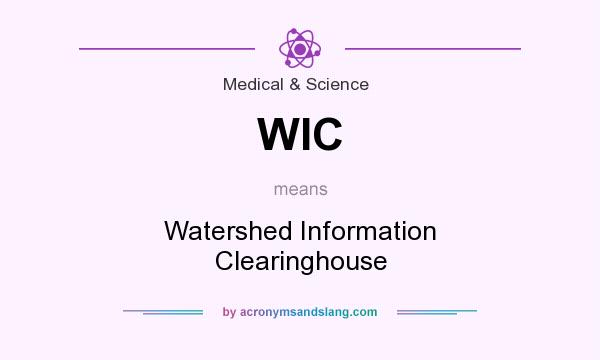 What does WIC mean? It stands for Watershed Information Clearinghouse