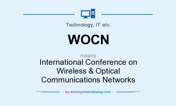 What does WOCN mean? It stands for International Conference on Wireless & Optical Communications Networks