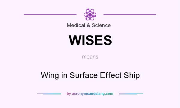 What does WISES mean? It stands for Wing in Surface Effect Ship