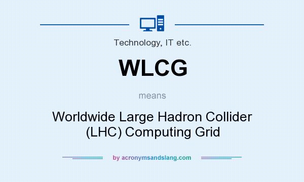 What does WLCG mean? It stands for Worldwide Large Hadron Collider (LHC) Computing Grid