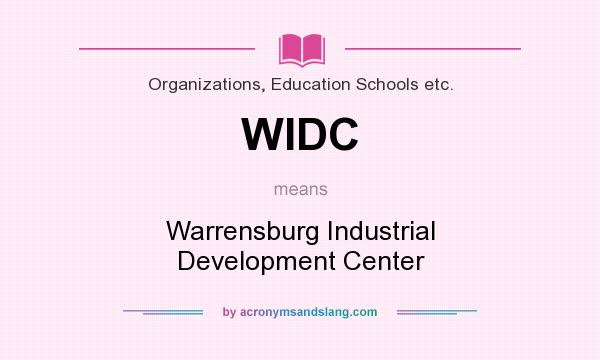 What does WIDC mean? It stands for Warrensburg Industrial Development Center