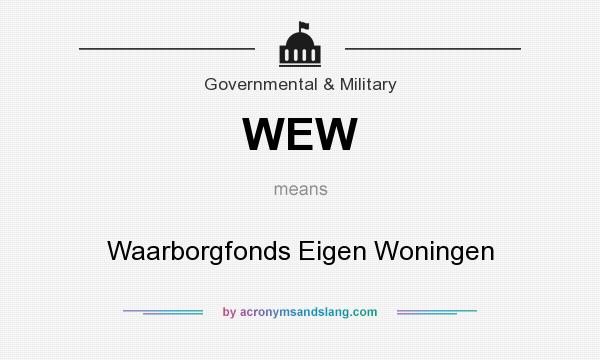 What does WEW mean? It stands for Waarborgfonds Eigen Woningen
