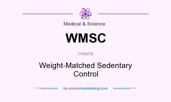 What does WMSC mean? It stands for Weight-Matched Sedentary Control