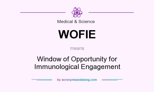 What does WOFIE mean? It stands for Window of Opportunity for Immunological Engagement
