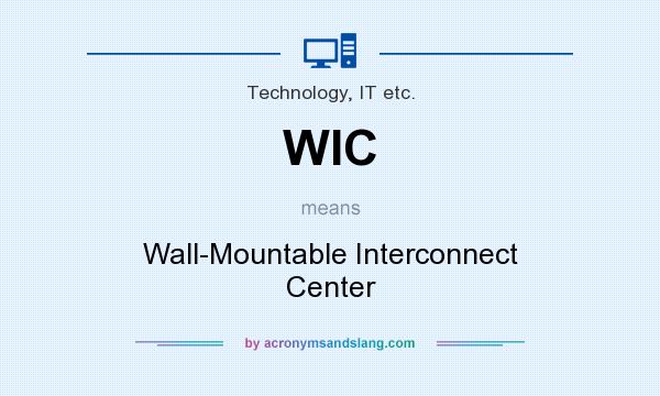 What does WIC mean? It stands for Wall-Mountable Interconnect Center