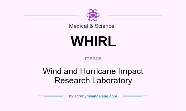 What does WHIRL mean? It stands for Wind and Hurricane Impact Research Laboratory