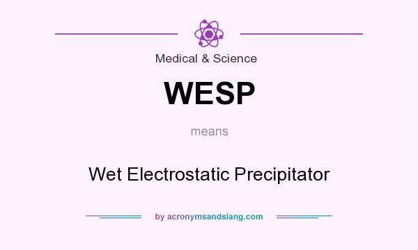 What does WESP mean? It stands for Wet Electrostatic Precipitator