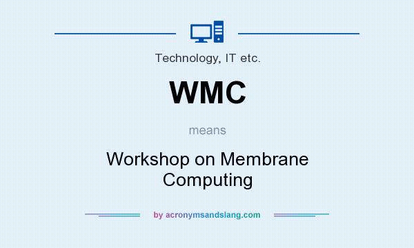 What does WMC mean? It stands for Workshop on Membrane Computing