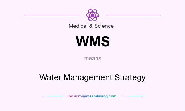 What does WMS mean? It stands for Water Management Strategy
