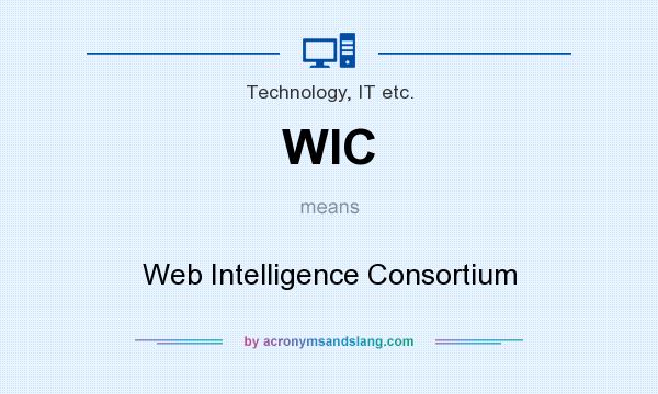 What does WIC mean? It stands for Web Intelligence Consortium