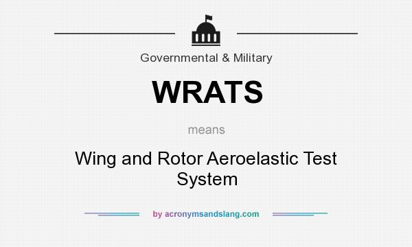 What does WRATS mean? It stands for Wing and Rotor Aeroelastic Test System