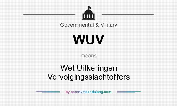 What does WUV mean? It stands for Wet Uitkeringen Vervolgingsslachtoffers